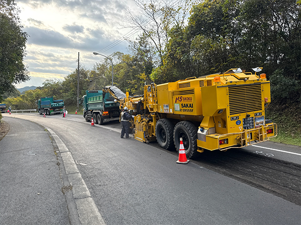 県道上分多ノ郷線道路舗装工事